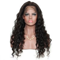 lace front water wave 180% densité